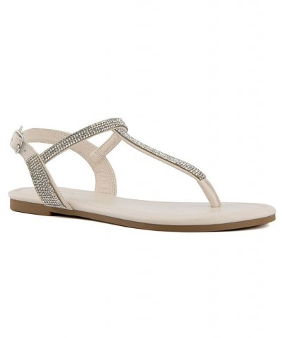 Women's Pedra Thong Sandals Ivory/Cream $27.00 Shoes