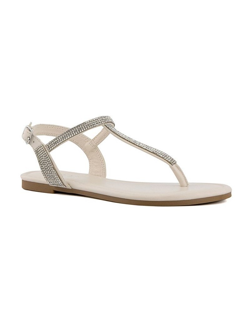 Women's Pedra Thong Sandals Ivory/Cream $27.00 Shoes