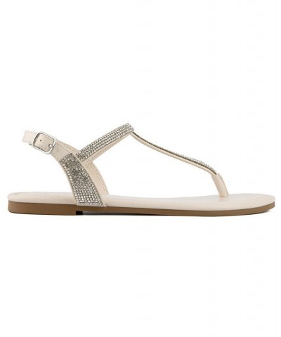 Women's Pedra Thong Sandals Ivory/Cream $27.00 Shoes