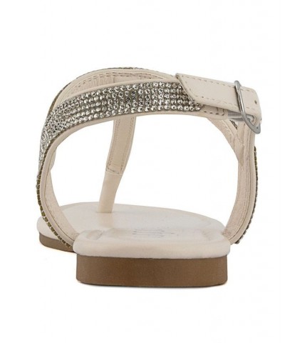 Women's Pedra Thong Sandals Ivory/Cream $27.00 Shoes