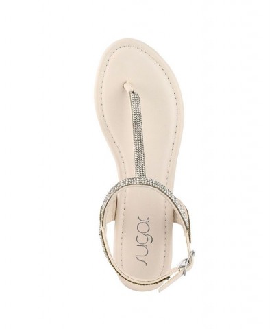 Women's Pedra Thong Sandals Ivory/Cream $27.00 Shoes