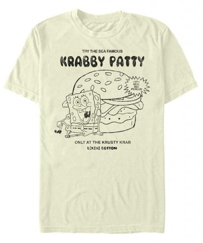 Men's Krabby Patty Advertisement Short Sleeve Crew T-shirt Tan/Beige $20.29 T-Shirts