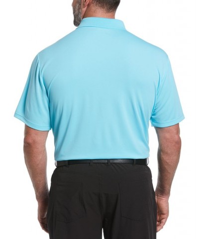 Men's Big & Tall Airflux Solid Mesh Short Sleeve Golf Polo Shirt Blue $19.49 Polo Shirts