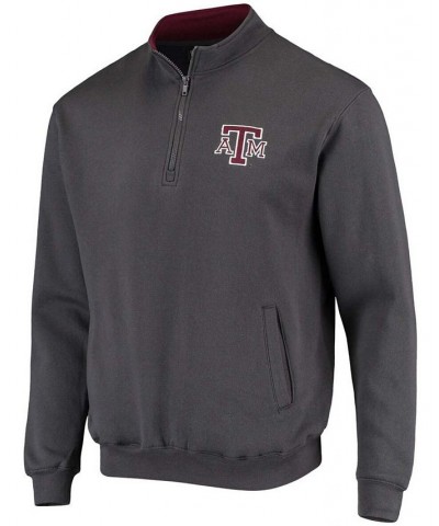 Men's Charcoal Texas A M Aggies Tortugas Logo Quarter-Zip Jacket $33.59 Sweatshirt