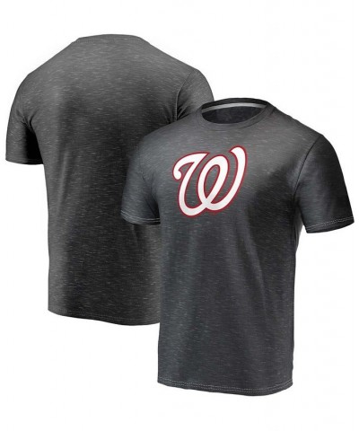 Men's Charcoal Washington Nationals Official Logo Space Dye T-shirt $19.94 T-Shirts