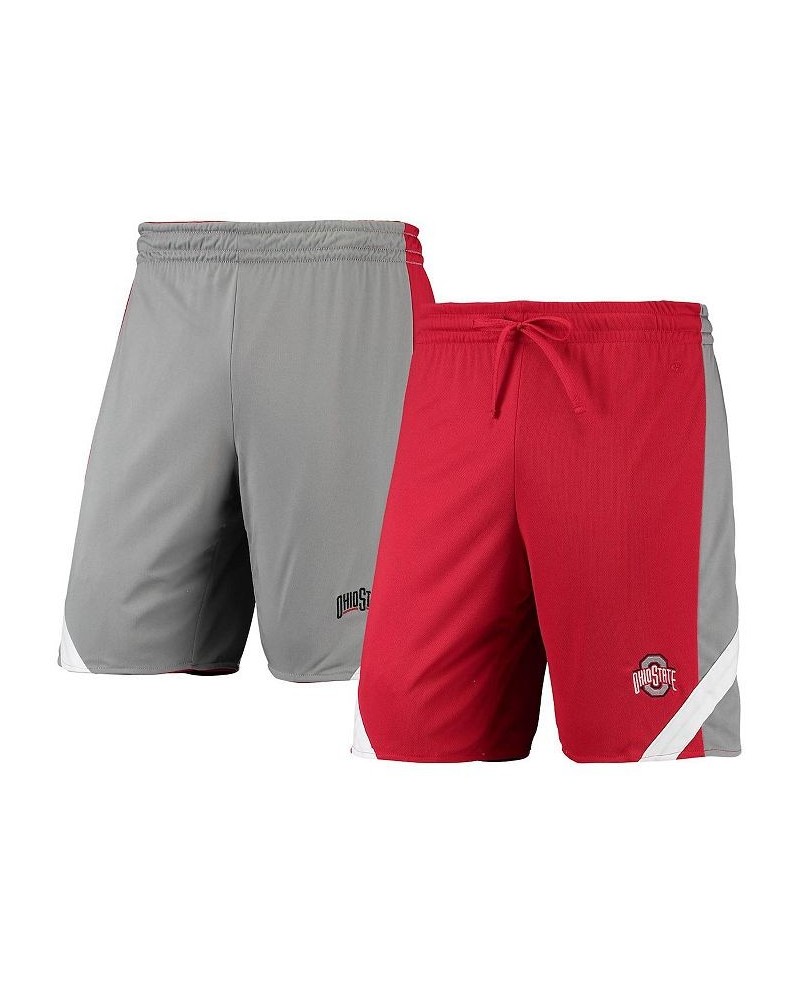 Men's Scarlet and Gray Ohio State Buckeyes Am I Wrong Reversible Shorts $28.49 Shorts