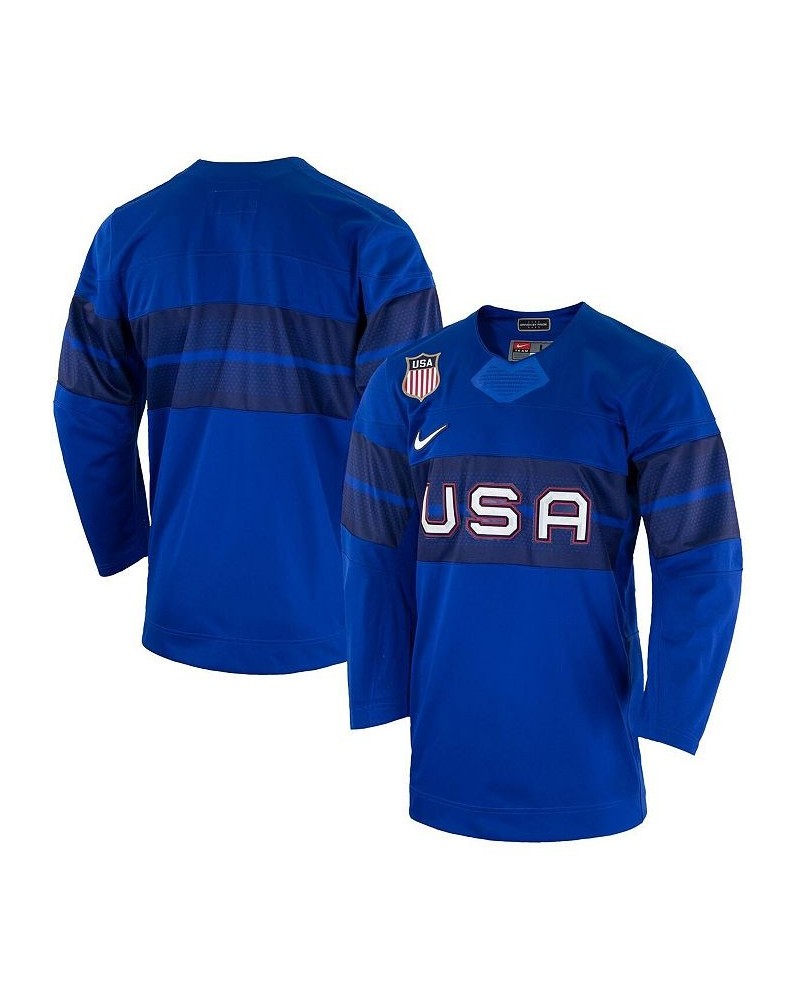 Men's Royal Team USA Hockey 2022 Winter Olympics Collection Jersey $55.80 Jersey