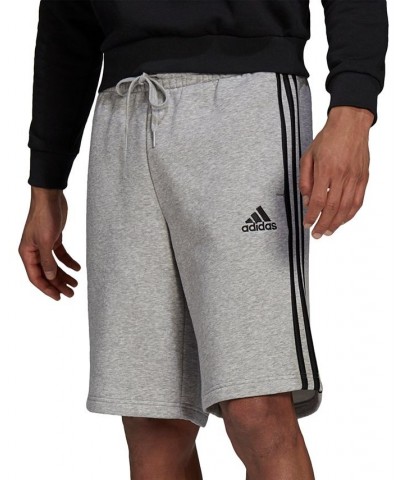 Men's 3-Stripes 10" Fleece Shorts Medium Grey Heather/Black $22.04 Shorts