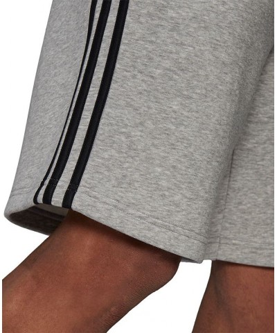 Men's 3-Stripes 10" Fleece Shorts Medium Grey Heather/Black $22.04 Shorts