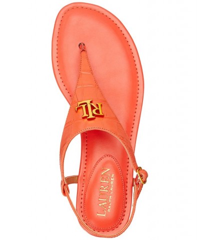 Women's Ellington Flat Sandals Orange $51.30 Shoes