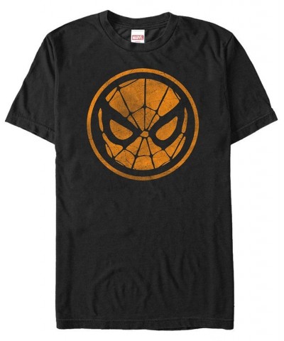 Marvel Men's Spider-Man Distressed Orange Mask Logo Short Sleeve T-Shirt Black $16.45 T-Shirts