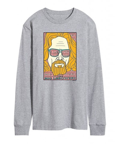 Men's The Big Lebowski Long Sleeve T-shirt Gray $21.84 T-Shirts