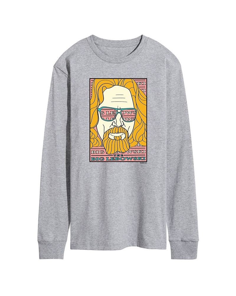 Men's The Big Lebowski Long Sleeve T-shirt Gray $21.84 T-Shirts