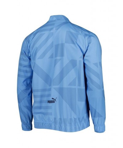 Men's Light Blue Manchester City Pre-Match Raglan Full-Zip Training Jacket $53.99 Jackets