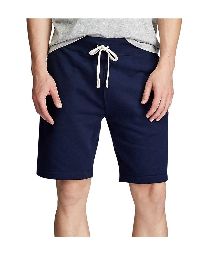 Men's 9.5" Cotton-Blend-Fleece Shorts Blue $37.98 Shorts