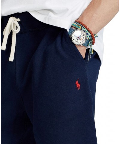 Men's 9.5" Cotton-Blend-Fleece Shorts Blue $37.98 Shorts