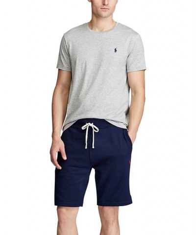 Men's 9.5" Cotton-Blend-Fleece Shorts Blue $37.98 Shorts