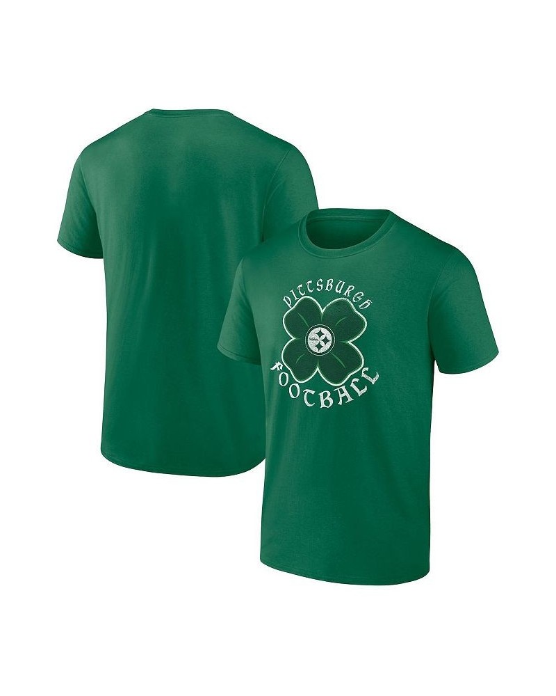 Men's Branded Kelly Green Pittsburgh Steelers Celtic Clover T-shirt $15.80 T-Shirts