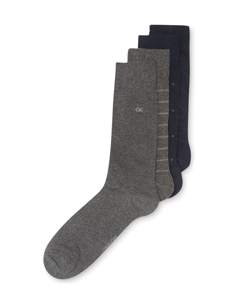 4-Pack Patterned Dress Socks Blue $11.68 Socks