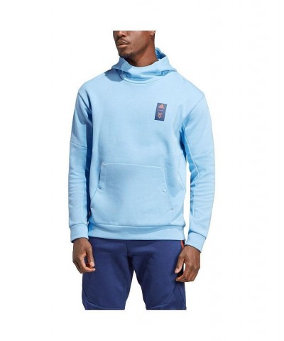 Men's Sky Blue New York City FC Travel Pullover Hoodie $50.99 Sweatshirt