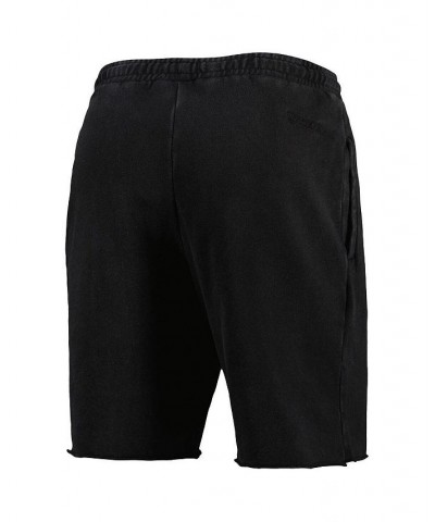 Men's Black Philadelphia 76ers French Terry Tonal Fleece Shorts $45.89 Shorts