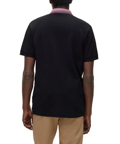 BOSS Men's Rainbow Logo Regular-Fit Cotton-Pique Polo Shirt Black $72.68 Polo Shirts