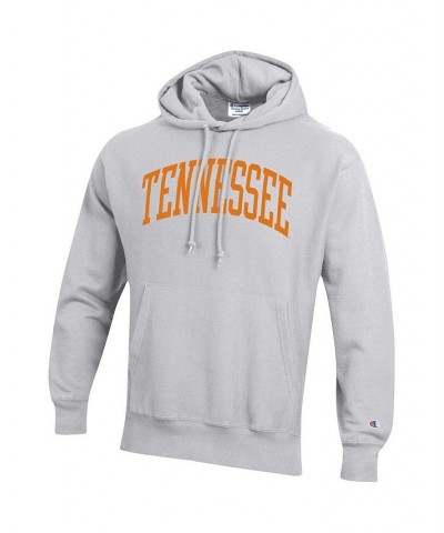 Men's Heathered Gray Tennessee Volunteers Team Arch Reverse Weave Pullover Hoodie $50.34 Sweatshirt