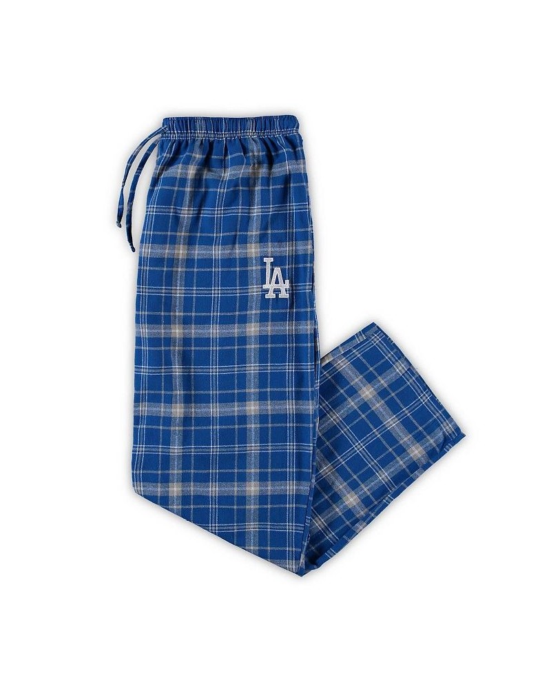 Men's Royal and Gray Los Angeles Dodgers Big and Tall Team Flannel Pants $22.00 Pajama