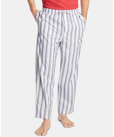 Men's Cotton Striped Pajama Pants White $14.05 Pajama