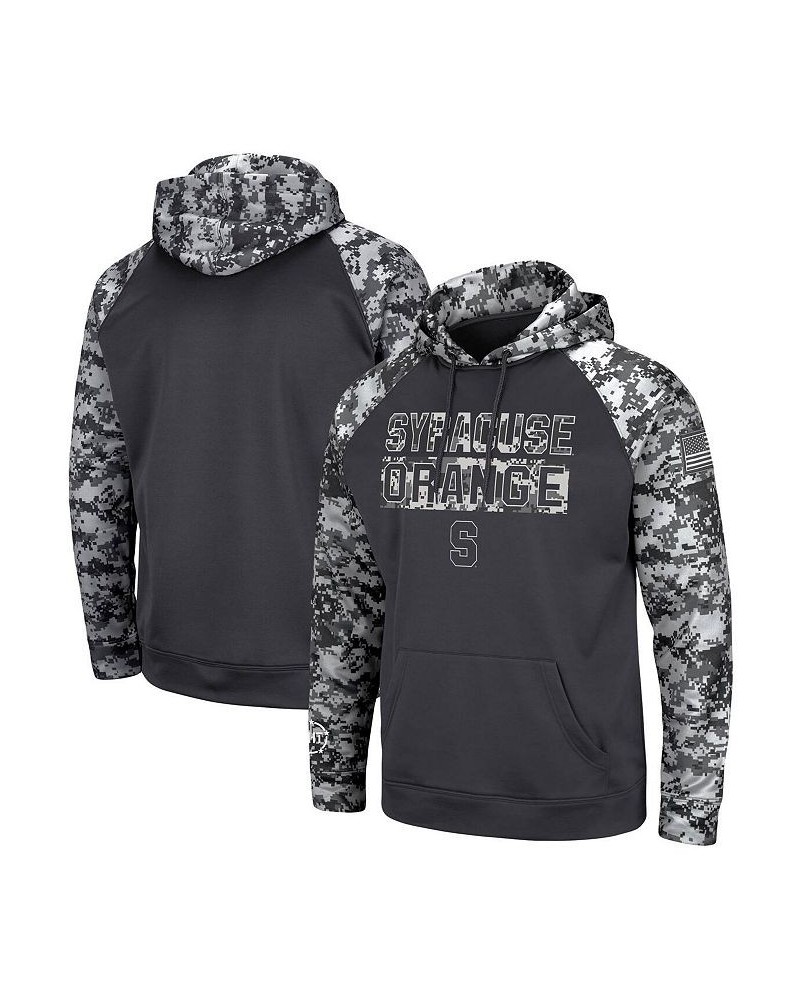 Men's Charcoal Syracuse Orange OHT Military-Inspired Appreciation Digi Camo Big and Tall Pullover Hoodie $41.24 Sweatshirt