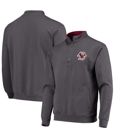 Men's Charcoal Boston College Eagles Tortugas Logo Quarter-Zip Pullover Jacket $24.60 Sweatshirt