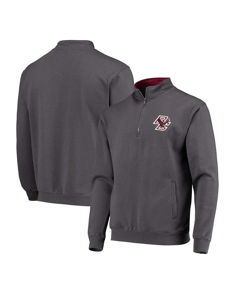 Men's Charcoal Boston College Eagles Tortugas Logo Quarter-Zip Pullover Jacket $24.60 Sweatshirt