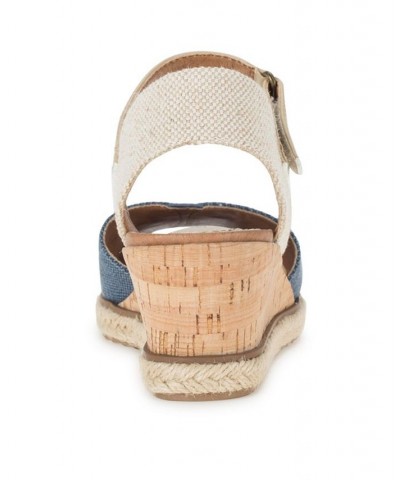 Women's Odetta Peep-Toe Wedge Espadrille Sandals PD02 $38.25 Shoes