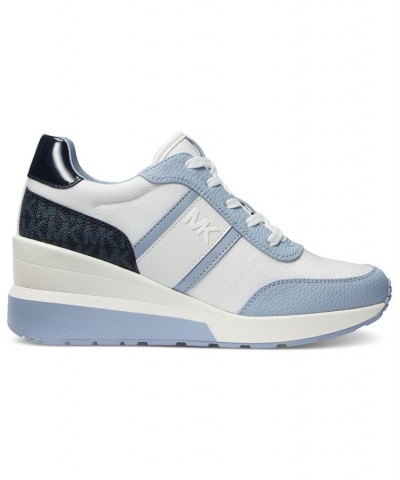 Women's Mabel Trainer Lace-Up Sneakers Blue $56.99 Shoes