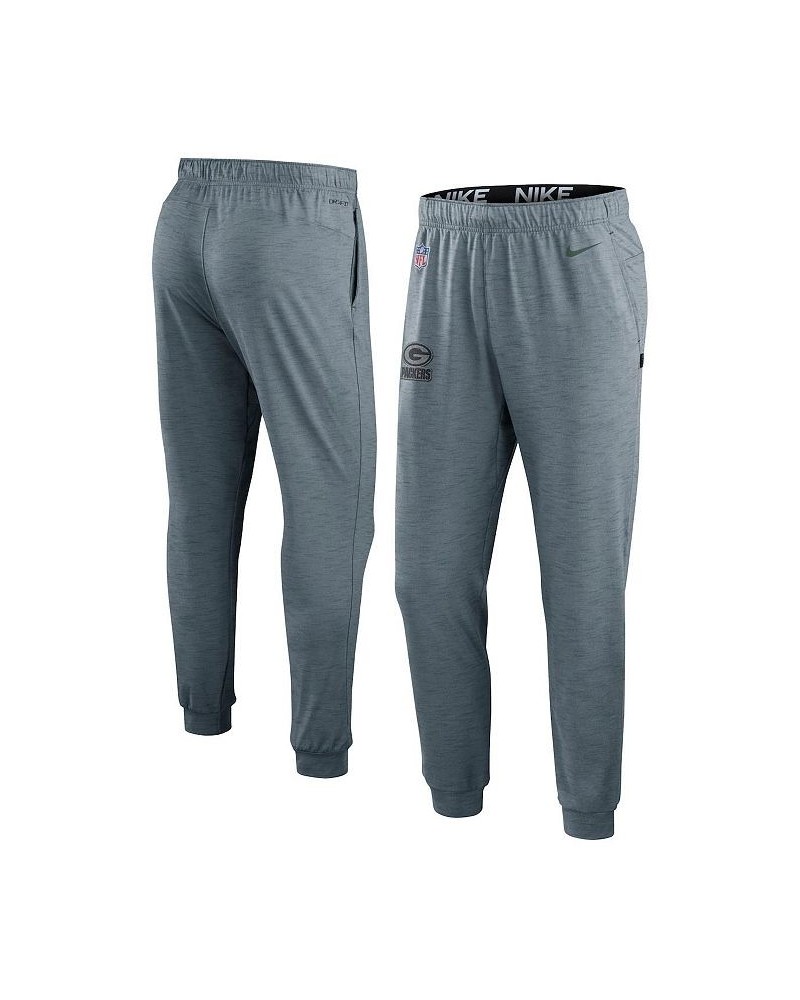 Men's Heather Gray Green Bay Packers Sideline Pop Player Performance Lounge Pants $43.00 Pajama