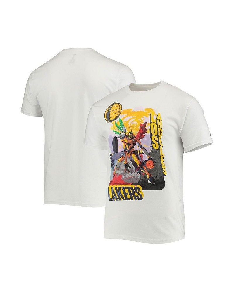 Men's NBA x McFlyy White Los Angeles Lakers Identify Artist Series T-shirt $28.19 T-Shirts