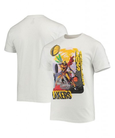 Men's NBA x McFlyy White Los Angeles Lakers Identify Artist Series T-shirt $28.19 T-Shirts