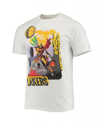 Men's NBA x McFlyy White Los Angeles Lakers Identify Artist Series T-shirt $28.19 T-Shirts