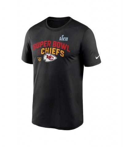 Men's Black Kansas City Chiefs Super Bowl LVII Team Logo Lockup T-shirt $26.00 T-Shirts