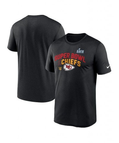 Men's Black Kansas City Chiefs Super Bowl LVII Team Logo Lockup T-shirt $26.00 T-Shirts