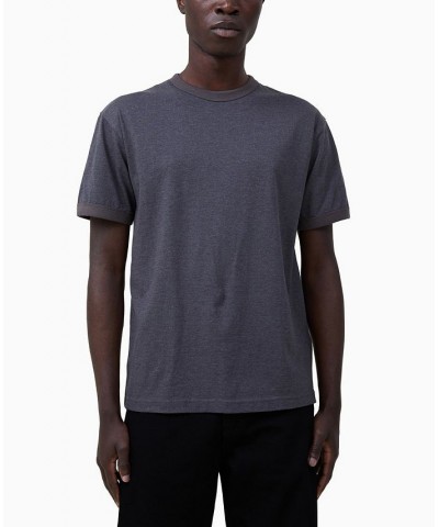 Men's Loose Fit Ringer Crew Neck T-shirt PD01 $15.00 T-Shirts