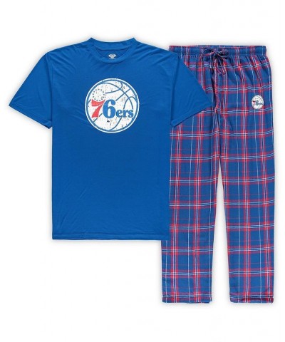 Men's Royal Philadelphia 76ers Big and Tall Ethos T-shirt and Pants Sleep Set $32.99 Pajama