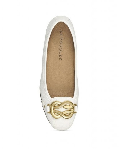 Women's Big Bet Ballet Flats White $48.51 Shoes