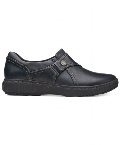 Women's Caroline Pearl Slip-On Flats Black $48.00 Shoes