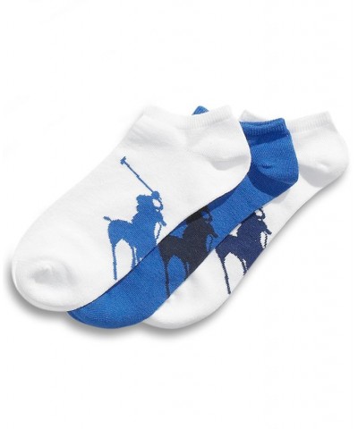 Men's Socks, Athletic Big Polo Player Sole Men's Socks 3-Pack Blue $12.00 Socks