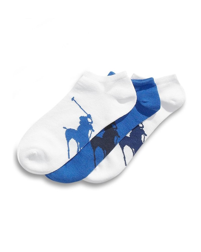 Men's Socks, Athletic Big Polo Player Sole Men's Socks 3-Pack Blue $12.00 Socks