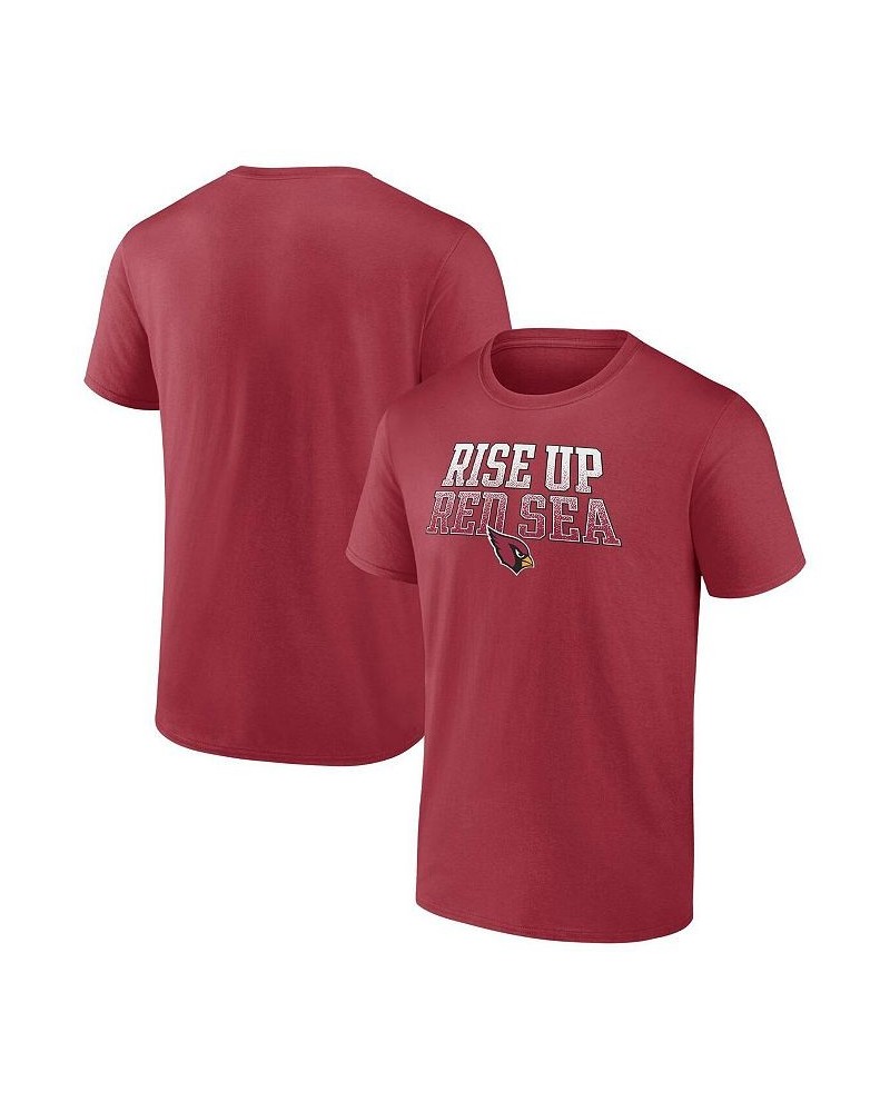 Men's Branded Cardinal Arizona Cardinals Rise Up Red Sea Heavy Hitter T-shirt $18.00 T-Shirts