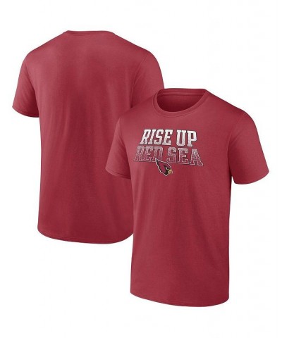 Men's Branded Cardinal Arizona Cardinals Rise Up Red Sea Heavy Hitter T-shirt $18.00 T-Shirts