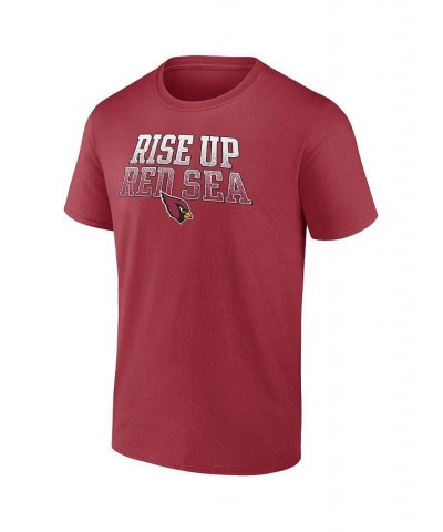 Men's Branded Cardinal Arizona Cardinals Rise Up Red Sea Heavy Hitter T-shirt $18.00 T-Shirts