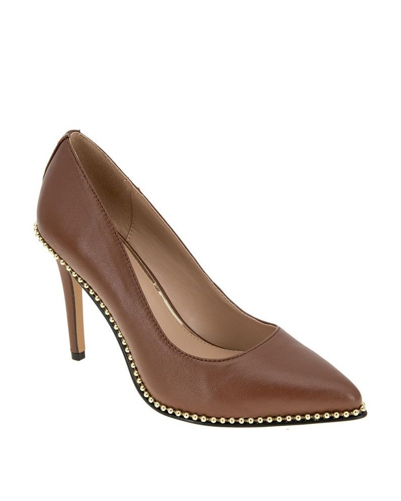 Women's Holli Chain Pump Brown $54.74 Shoes